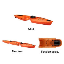 KAYAK MODULABLE AIRSEAT POINT 65°N MARTINI GTX DUO ORANGE -Default Template 3 kayak modulable airseat point 65n martini gtx duo orange 3