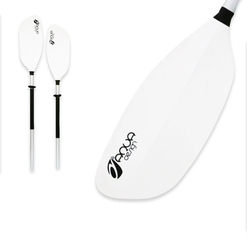 PAGAIE KAYAK AQUADESIGN WHITE 2 PARTIES 215CM 2 PAGAIE KAYAK AQUADESIGN WHITE 2 PARTIES 215CM – Image 2