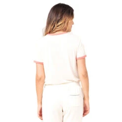 T-SHIRT RIP CURL TIKI RINGER BEIGE FEMME -Default Template 3 t shirt rip curl tiki ringer beige femme 2